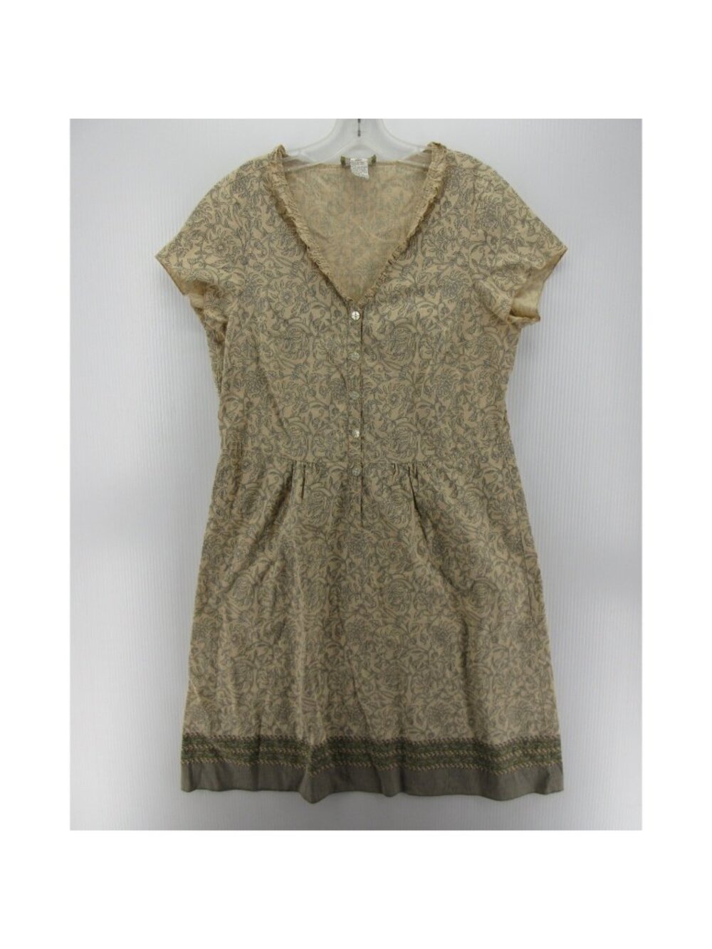 VGT The Territory Ahead Dress 14 Fit Flare Henley Floral Cottagecore